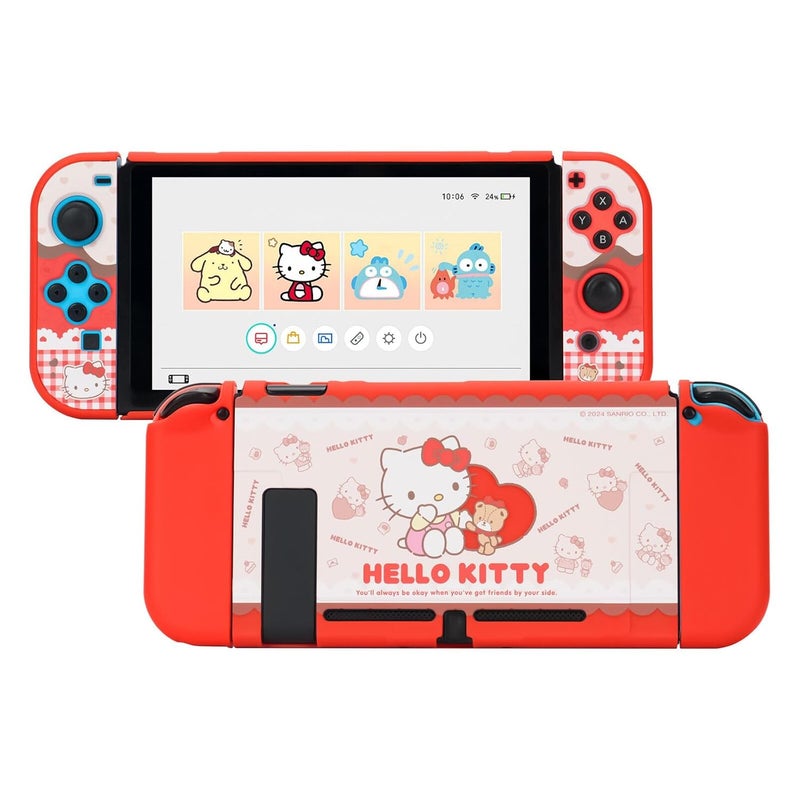 Kuitmor Protective Shell Kawaii Cartoon Dockable Case for Switch,Anti-Scratch and Shock-Absorption Design Cover Skin - HLK (for Switch 2017) - Image 1
